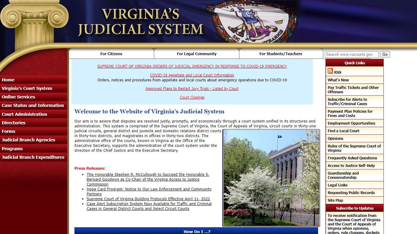 The Official Web Site for Virginia’s Judicial System